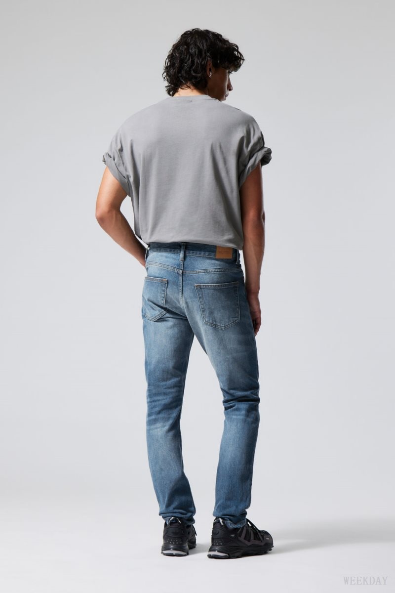 Weekday Sunday Slim Tapered Jeans Blue | OXQG0437