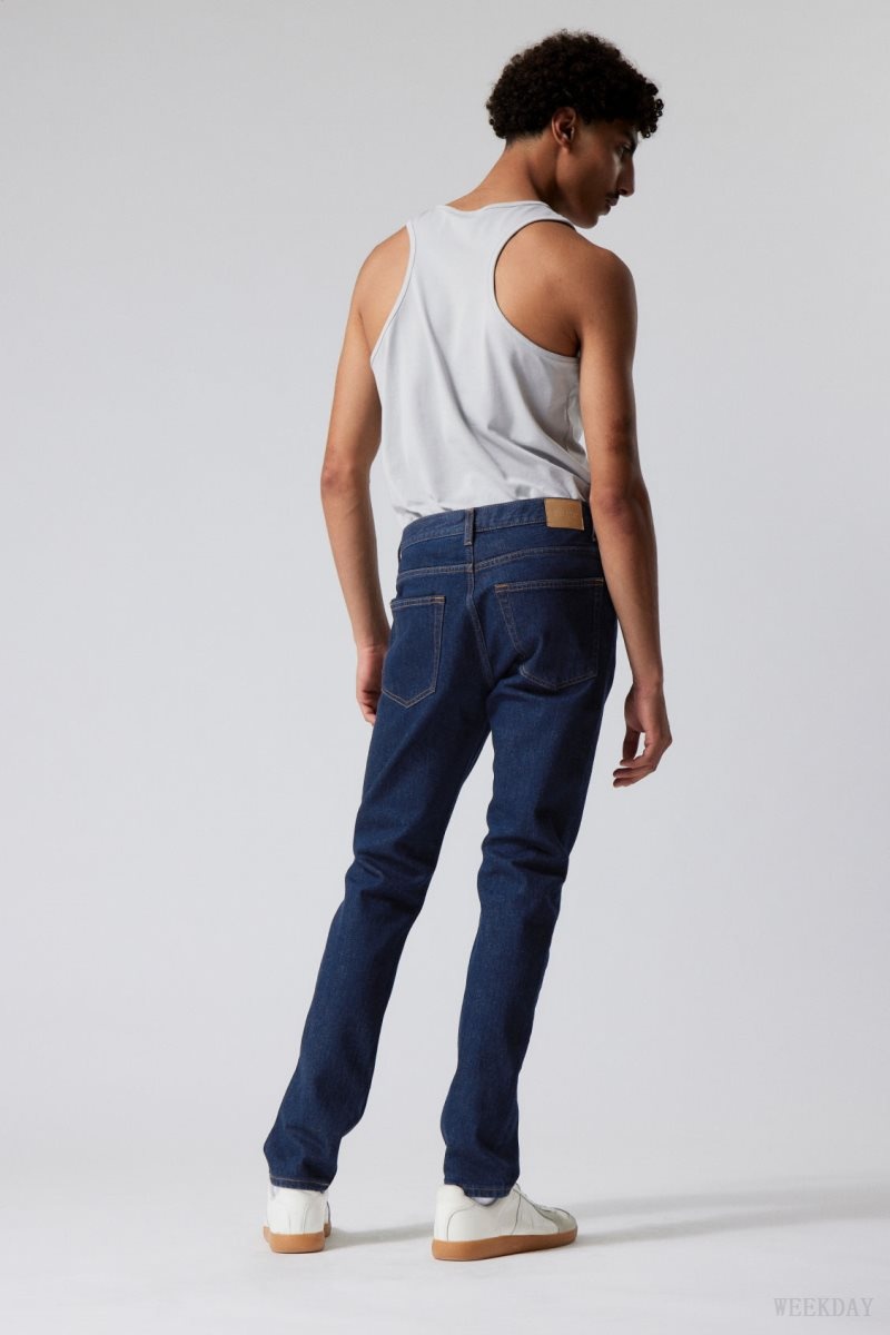 Weekday Sunday Slim Tapered Jeans Blue | QAEI3952