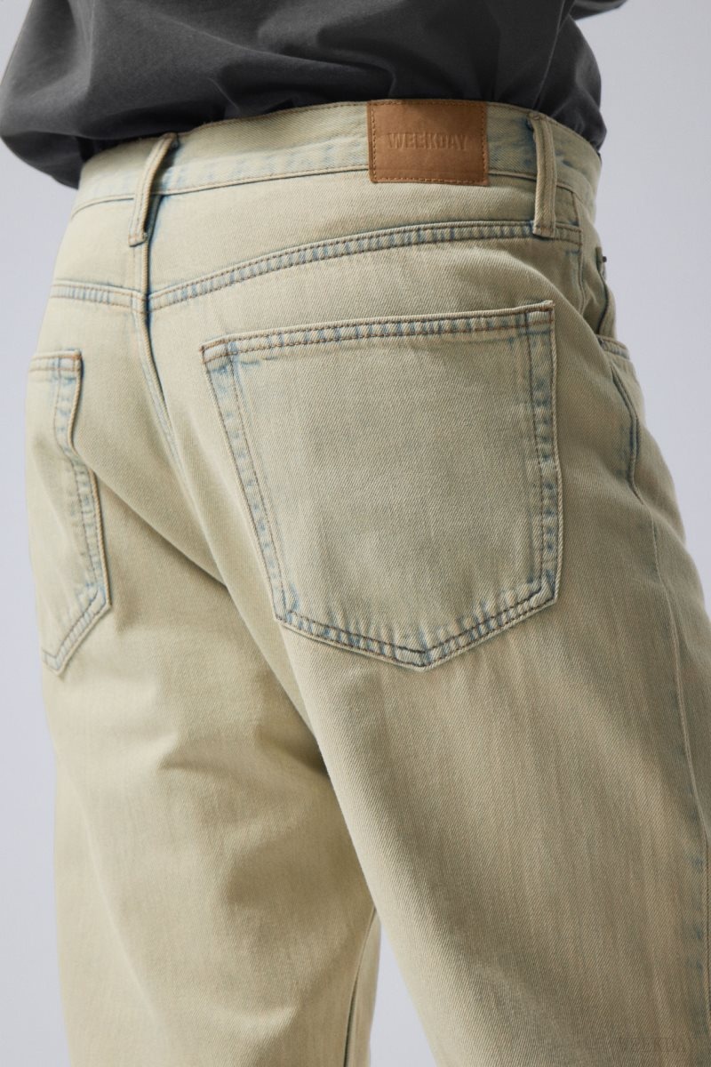 Weekday Time Bleached Bootcut Jeans Sunbleached | CMPA0554