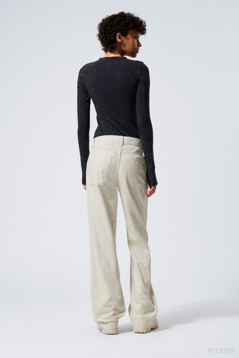 Weekday Tony Cotton Twill Trousers Light Mole | CITS8849