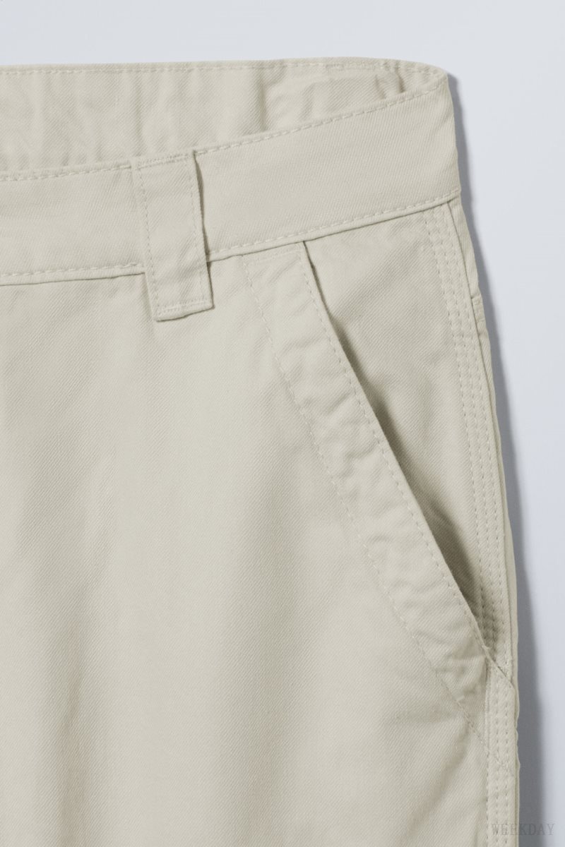 Weekday Tony Cotton Twill Trousers Light Mole | CITS8849