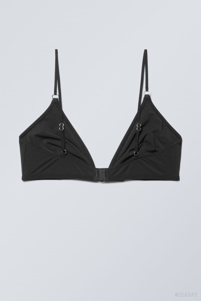 Weekday Tori Piercing Triangle Bra Bra Black | OSFU9600