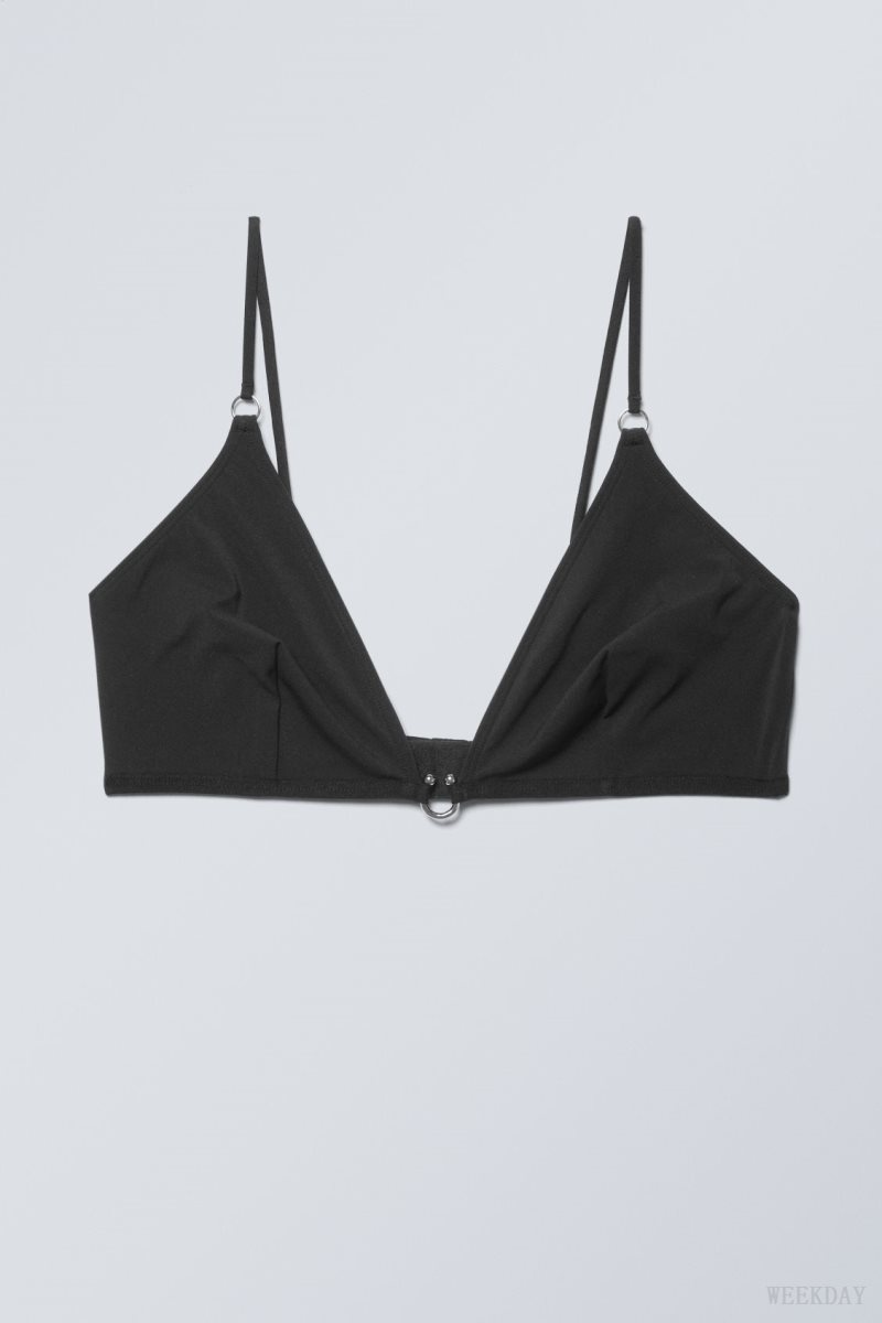 Weekday Tori Piercing Triangle Bra Bra Black | OSFU9600