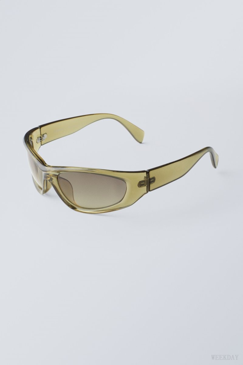 Weekday Trek Sunglasses Khaki | LRVL6096