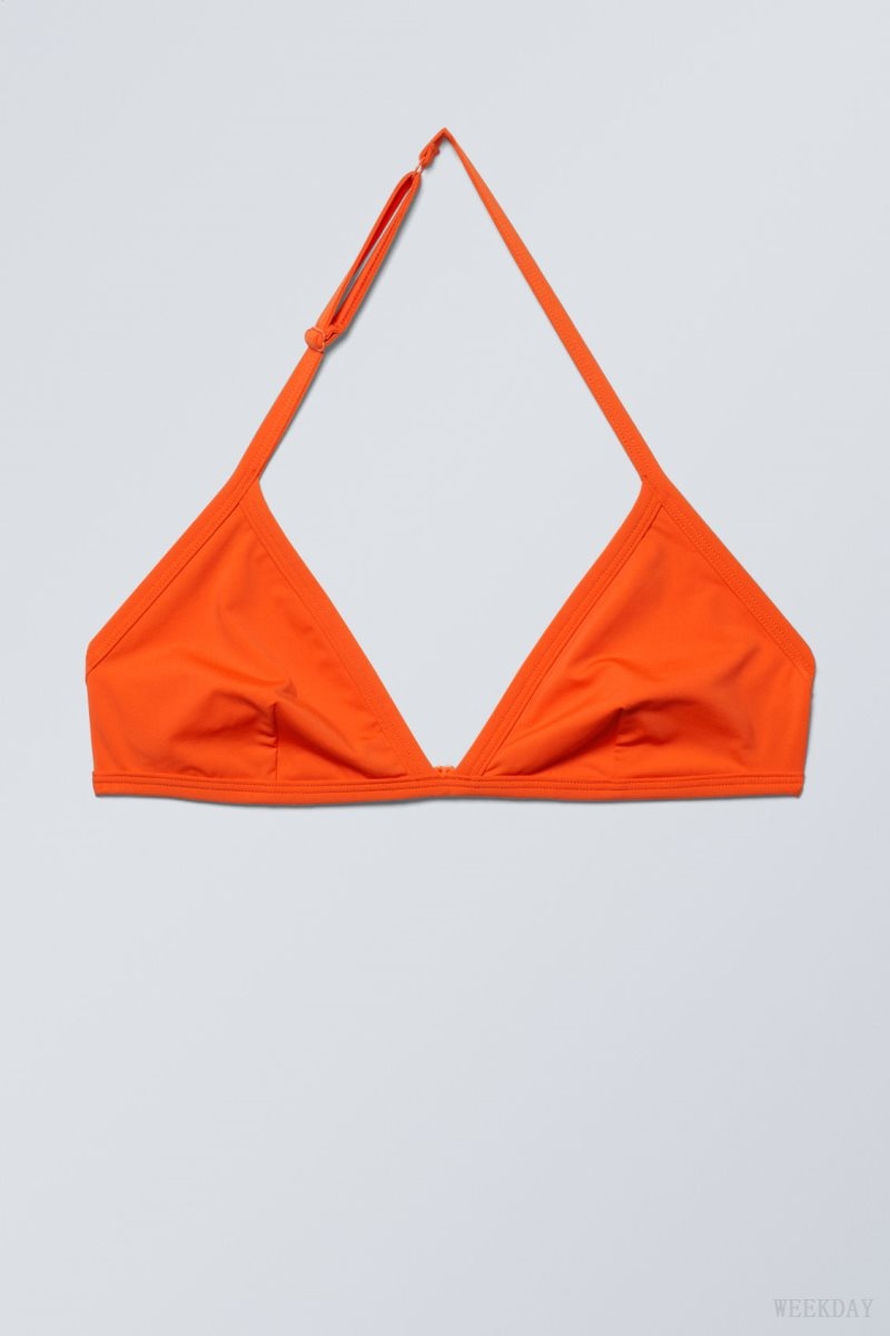 Weekday Vega Halter Triangle Bra Bra Red | NYHK7293