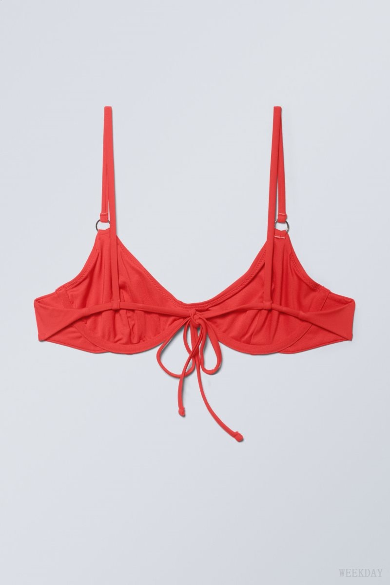 Weekday Wire Bikini Top Red | HUTM9075