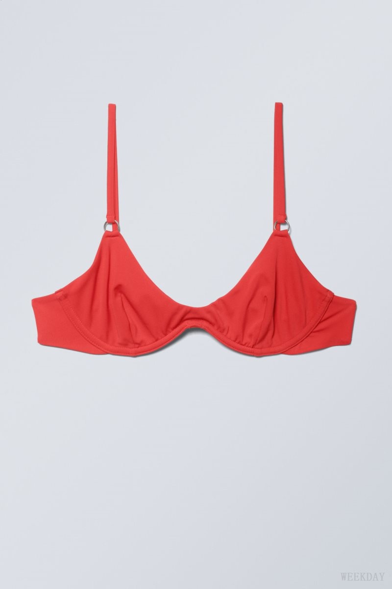 Weekday Wire Bikini Top Red | HUTM9075